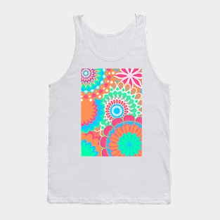 Mandalas allover orange mint blue pink Tank Top